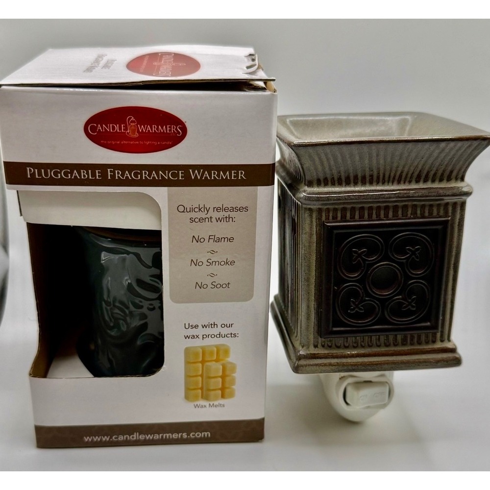 Candle Warmers Scentsy Pluggable Fragrance Warmer Wax Melt Brown Tan Square‎ Lot